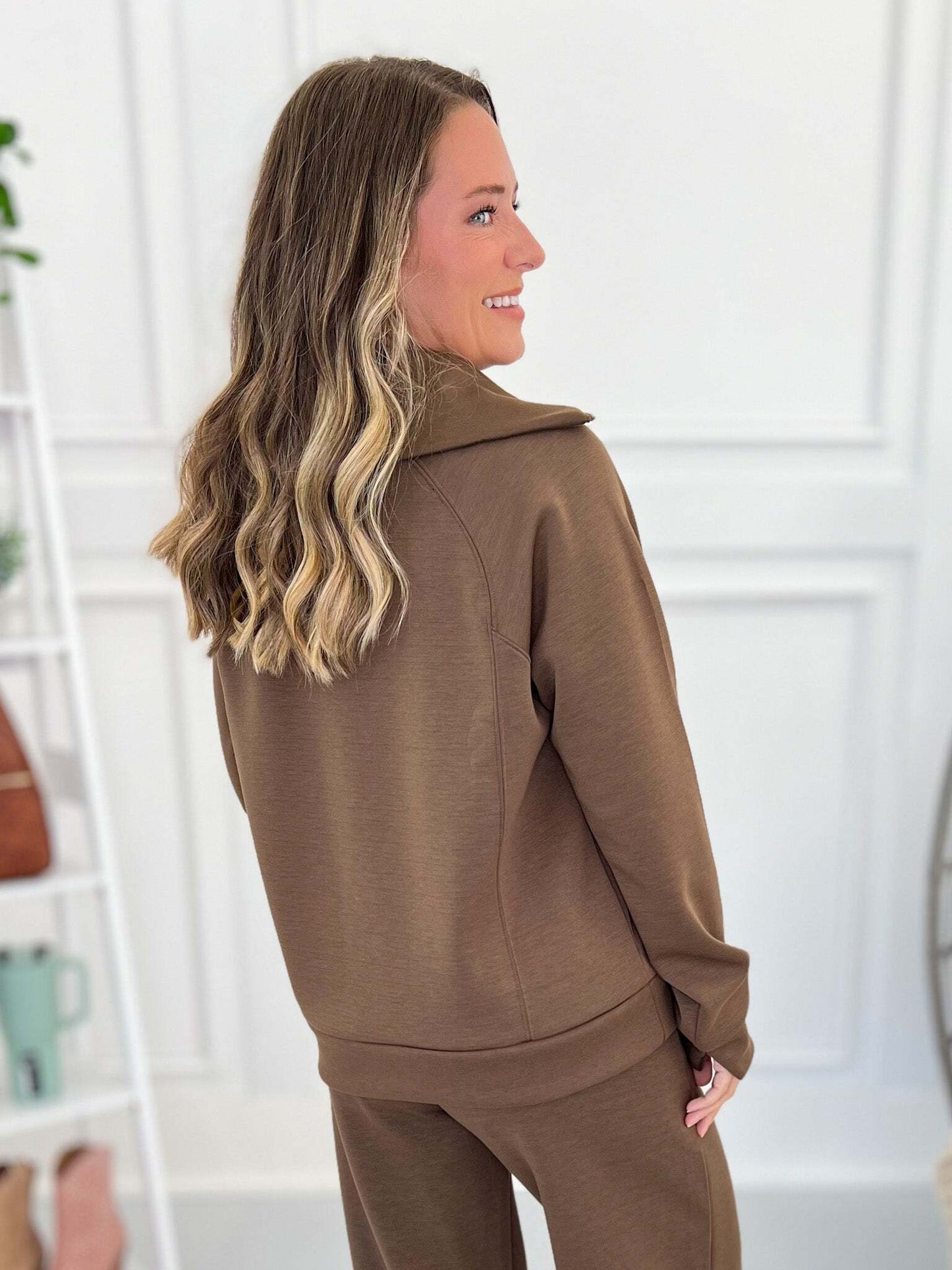 🔥Quarter Zip Top & Lounge Pants - Two-piece Set