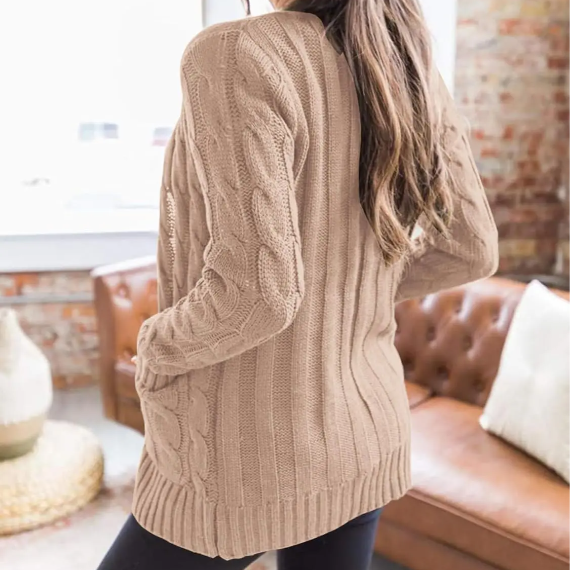 🎉Christmas/New Year Deals⚡$25.99 for 11 packs⚡Women's Open Front Cardigan Sweaters Fall Fashion Button Down Cable Knit Chunky Winter Outerwear Coats