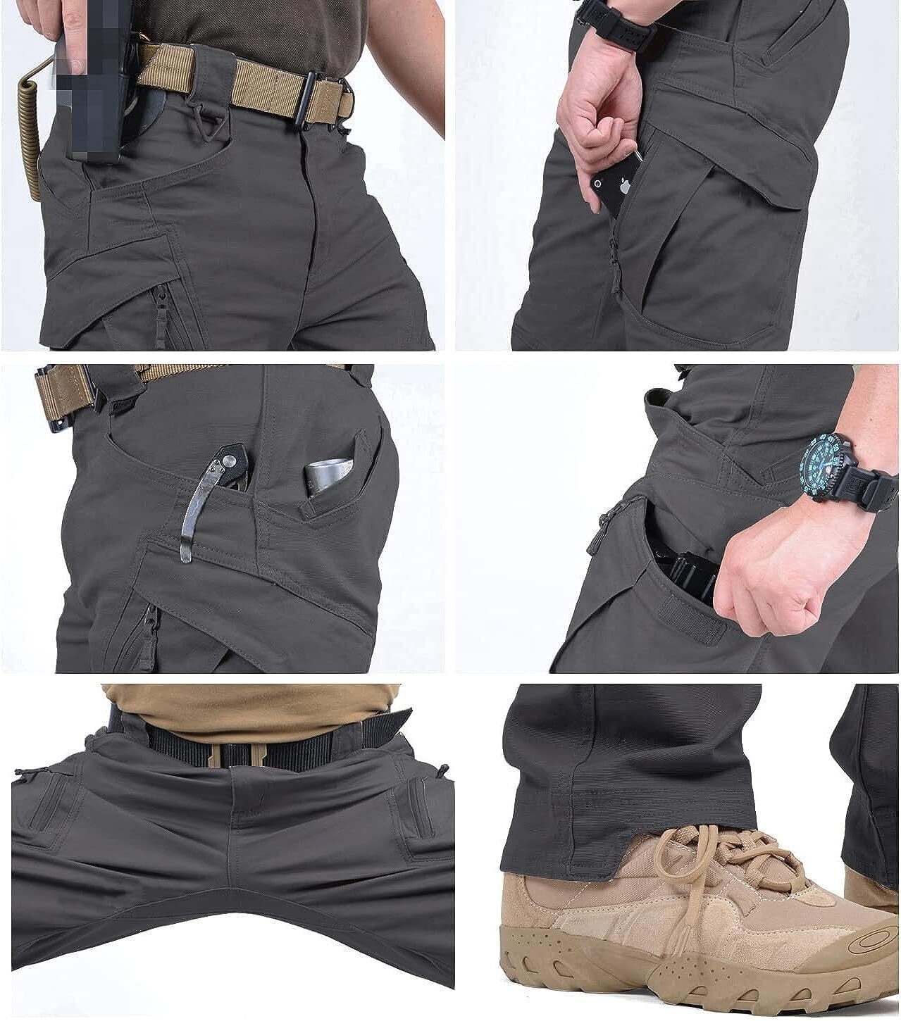 7-packs  Men's Assault Tactical Pants Lightweight Cotton Outdoor Military Combat Cargo Trousers